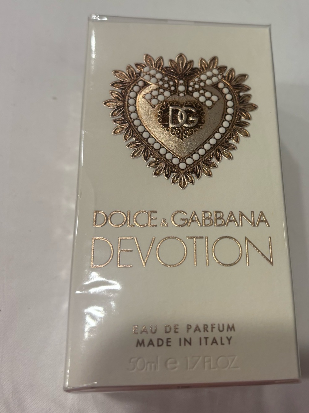 Dolce & Gabbana Cream and Gold Fragrance Box